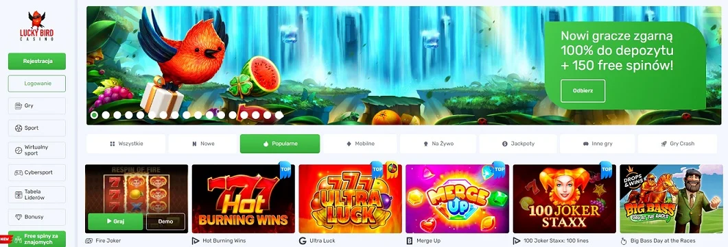 Lucky Bird casino - Strona główna