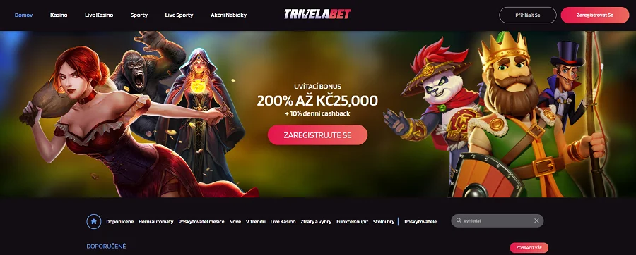 hlavní-stránka-trivelabet-casino