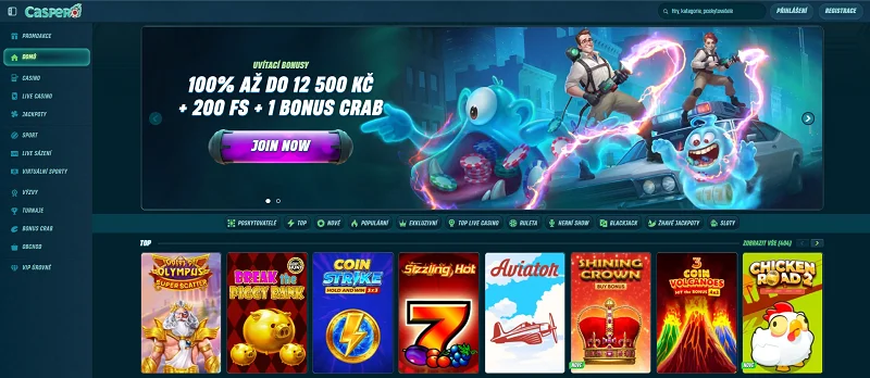 caspero-casino-hlavní-stránka