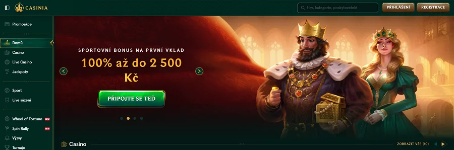 hlavní-stránka-casinia-casino